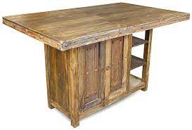 Shop our best selection of counter height kitchen & dining room table sets to reflect your style and inspire your home. Rustic Wood Tall Kitchen Island Table With Iron Accents