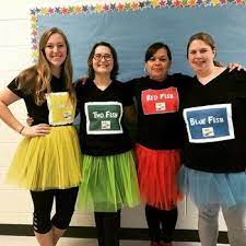 One Fish Two Fish Red Fish Blue Fish Printable Signs For Iron On T Shirts Halloween Costumes For Work Halloween Costumes For Kids Fish Costume