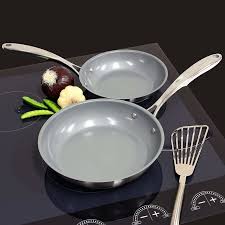Chantal Induction 21 Steel Ceramic Coated Fry Pan Set Fry Pan Set Pan Set Fun Cooking