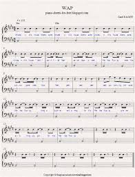 Cardi B Wap Piano Sheet Music Pdf Free Megan Thee Stallion In 2020 Piano Sheet Music Pdf Sheet Music Pdf Sheet Music