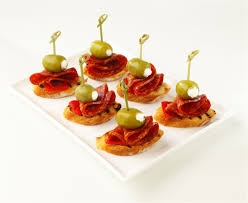 Olive Salami Canapes Party Food And Drinks Holiday Appetizers Food