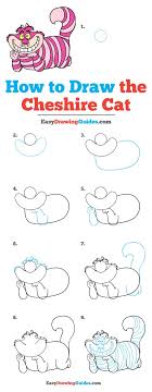 How To Draw The Cheshire Cat Really Easy Drawing Tutorial