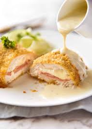 Makan siang ala jepang, coba resep chicken katsu saus kari. Chicken Cordon Bleu Recipetin Eats