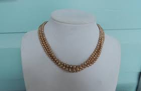 Necklace Chocolate Pearls Triple Strand Diy Project Good Etsy Chocolate Pearls Pearls Necklace