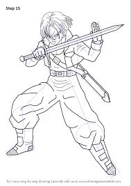 The peculiarity of dragon ball z: Step By Step How To Draw Trunks From Dragon Ball Z Drawingtutorials101 Com