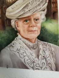 Absolutely Gorgeous Hand Painted Tile With a Nod to Dame Maggie Smith's  Character From Downton Abbey, Violet Crawley, Dowager Countess.