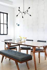 Top quality craftsmanship makes your project easy to complete on time. Mid Century Dining Room With Dark Walnut Table And Tufted Bench Seat On One Side Of Dining Room Small Mid Century Modern Dining Room Modern Dining Room Tables