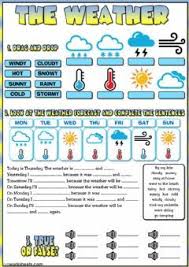 The Weather Language English Grade Level Elementary School Subject English As A Second La Weather Worksheets English As A Second Language Weather Vocabulary