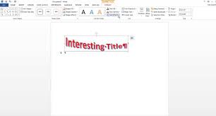 After you install it, if. Word Art In Word 2013 Youtube