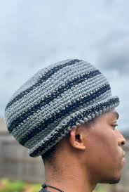 Handcrafted Wool Crown: Royal Gray Crochet Tam