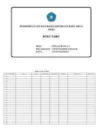 Portable document format atau yang biasa disebut dengan. Contoh Buku Tamu Desa Cara Golden
