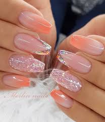 Coral nail arts are trendy for the season. 48 Most Beautiful Nail Designs To Inspire You Ombre Coral And Glitter