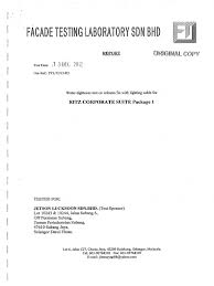 Kumpulan jebco (m) sdn bhd. Facade Light Water Tightness Test