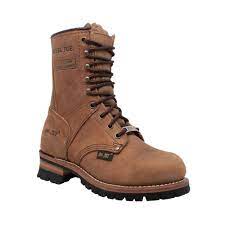 Adtec Women S Crazy Horse 9 Logger Boot Steel Toe Brown Size 9 M 2426 M090 The Home Depot Leather Work Boots Womens Work Boots Boots