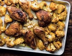 Sprinkle evenly on top of chicken thighs. Chicken And Cauliflower Traybake With Roasted Garlic Yogurt Sauce