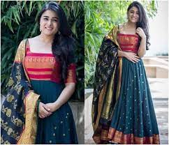 Salwar Suits Made From Sarees Dress From Saree Palazzo Pants Pattern