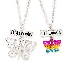 Big And Lil Cousin Butterfly Pendant Necklaces Friend Jewelry Best Friend Jewelry Best Friend Bracelets