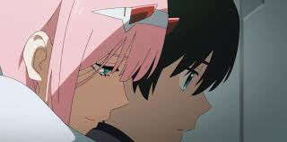 Darling in the franxx, zero two x hiro, romance, couple, profile view. Darling In The Franxx Hiro And Zero Two Wallpaper For You