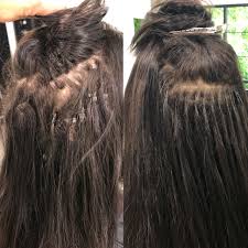 Weft Hand Tied Micro Beads Versus Fusion Extensions By Lyndsay Maderis Using Great Lengt Luxury Hair Extensions Hair Extensions Near Me Keratin Hair Extensions