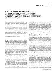 This guide on how to write literature review for thesis cannot be complete without including a bibliography. Pdf Scholars Before Researchers On The Centrality Of The Dissertation Literature Review In Research Preparation