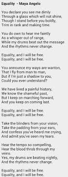 Maya Angelou Protest Poetry