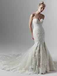 Allover Lace Beaded Strapless Sweetheart Mermaid Wedding Dress Kleinfeld Bridal