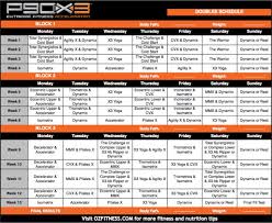 P90x3 Calendar P90x3 Doubles Schedule Workout Schedule