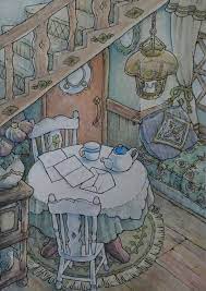 完成 100均ダイソーの 発色にこだわった水彩絵の具 で塗ってみました 森の少女の物語より 塗り絵日記 絵の具 水彩絵の具 水彩