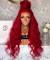 Long Red Curly Lace Front Wig