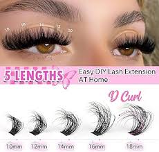 Amazon.com: TOOCHUNAG Fluffy Lash Clusters Thick Cluster Eyelash Extensions  80D DD Curl Individual Lashes Clusters Wispy Eye Lash Extension DIY at  Home(10-18mm) : Beauty & Personal Care