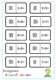 Precioso Domino De Sumas Elaborado Por Nuestras Amigas De 2 Profes En Apuros Domino Para Ninos Decenas Y Unidades Modalidades De Lectura