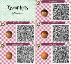 Animal Crossing New Leaf Qr Code Cute Braided Hair Braid Hat Fashion Red Lightbrown Brown Black Acnl D Animal Crossing Animal Crossing Hair Animal Crossing Qr