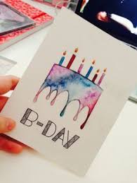 Happy Birthday Birthday Card Drawing Ideas For Kids Celebrating Barbara Hepworth Watercolor Birthday Cards Cool Birthday Cards Birthday Card Drawing