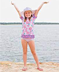 This Purple Flower Girls Swimsuit Is A Keeper For Sure With Upf 50 Sun Protection Built Into The Fabric Of Kids Swimwear Girls Swimwear Girls Swimsuit Season