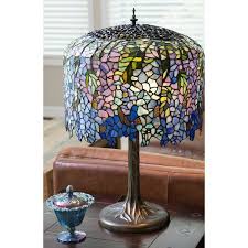 Crannell Tiffany Inspired Grand Wisteria Stained Glass 29 50 Table Lamp Wisteria Stained Glass Table Lamp Stained Glass Light