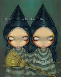 Siamese Witch Twins Strangeling The Art Of Jasmine Becket Griffith Fairy Art Halloween Art Jasmine Becket Griffith