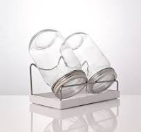 Wide Mouth Glass Seed Sprouting Jar Kit with Stainless Steel Stand