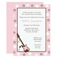Girl Rock Star Baby Shower Invitation Candied Clouds