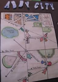 Geometry Town Project Using Geometric Vocabulary To Design A Map Geometry Projects Math Geometry Math Projects