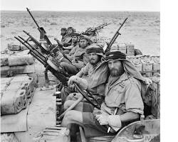 Image of American soldiers patrolling the North African desert