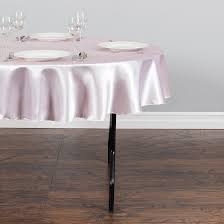 Linentablecloth 70 In Round Satin Tablecloth Light Pink
