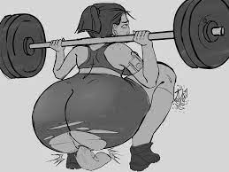barbell squat big ass big hips black hair dildo dildo in pussy  dildo penetration eva (tdi) female female only fizzyrox (artist)  masturbation pussy pussy juice ripped clothing squat squatting