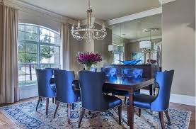 This elegant dining room started out as a very plain, simple space and was given a fresh, new look with furnishings and some custom touches. Reviews Of Navy Blue Dining Chairs Givdo Home Ideas