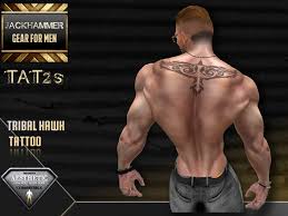 Ancient masters of tattoo art prayed for a long time before each inking of the body. Second Life Marketplace Jgfm Tat2 Applier Hud Tribal Hawk Back Tatt