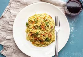 Pesto Carbonara With Crispy Pancetta Macheesmo Recipe Pancetta Carbonara Pesto