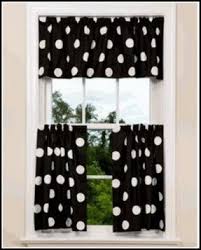 black and white polka dot valance