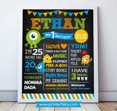 Lights, sound, and motion view. Little Monster 1st Birthday Little Monster 1st Birthday Decorations Birthday Milestone Poster Milestone Board Printable Poster By Printer Fairy Catch My Party