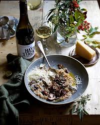 Mushroom Risotto With Sage Beurre Noisette Melkkos Merlot South African Recipes Jamaican Recipes Food