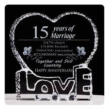 Check spelling or type a new query. Amazon Com Ywhl Fifteen 15 Year Marriage Gifts For Her 15th Anniversary Crystal Paperweight Keepsake Gift Everything Else