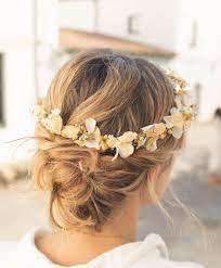 Couronne De Fleurs Sechees Mariage Bapteme Et Communion Rosa Cadaques Coiffure Couronne De Fleurs Coiffures Couronne Coiffure Temoin Mariage